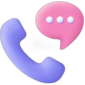 phone, call, speech bubble