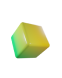 Green 3d cube shape