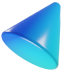 Cone Shape Blue 3d